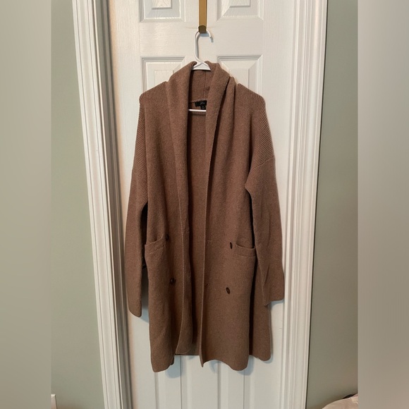 J. Crew Double Breasted Wool Blend Long Cardigan Sweater - Picture 3 of 6